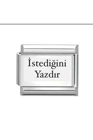 İtalyan charm Çelik Yazılı Tarih Harf Isterseniz Isim Ne Isterseniz Yazılır 316l Celikrm