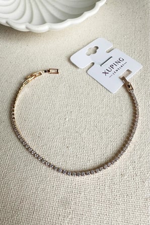 Caprea Pirinç Xuping Su Yolu Kadın Bileklik Kararmaz Kadın Bileklik 18 Cm