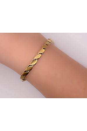 Çelik Bileklik Büyük Arpa Bileklik Renk Gold