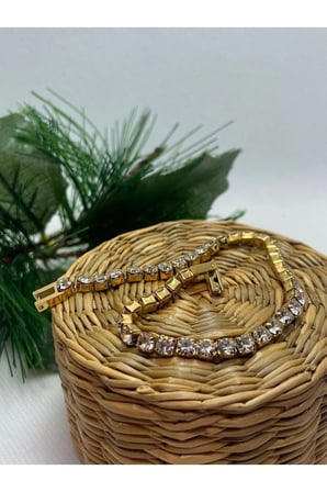 Kadın 316l Çelik Gold Su Yolu Bileklik