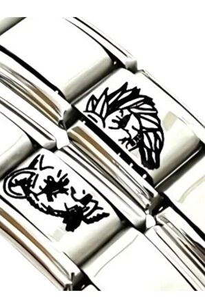 İtalyan Charm Bileklik Sevgili Kombin Dişi Aslan Erkek Aslan En Güzel Hediye 2 li Kutulu Bileklik