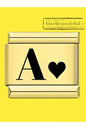 Kişiselleştirilebilir Dilediğini Yazdır Çelik Gold İItalyan Charm Bileklik Ek Linki Lazer Baskı 1 AD