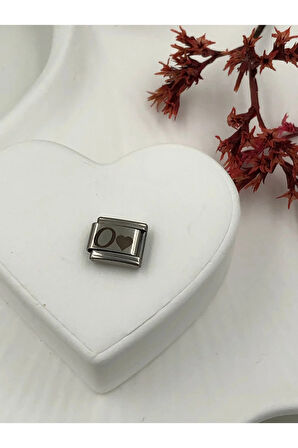 O Harfli Paslanmaz Çelik Italyan Charm Bileklik Kişiselleştirme Eki Link