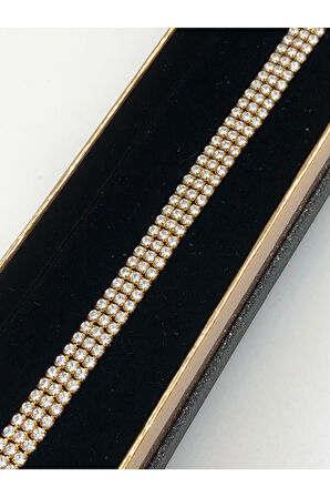 Şıklığın Tamamlayıcısı! Xuping Altın Renk Kadın Bileklik 14 K Gold Renk 17+2 Cm kutulu Renk Atmaz