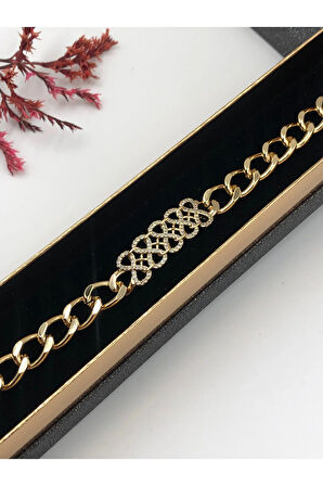 Şıklığın Tamamlayıcısı! Xuping Altın Renk Kadın Bileklik 14 K Gold Renk 17+2 Cm kutulu Renk Atmaz