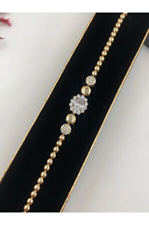 Şıklığın Tamamlayıcısı! Xuping Altın Renk Kadın Bileklik 14 K Gold Renk 17+2 Cm kutulu Renk Atmaz