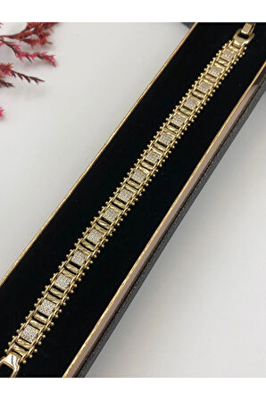 Şıklığın Tamamlayıcısı! Xuping Altın Renk Kadın Bileklik 14 K Gold Renk 18 Cm kutulu Renk Atmaz
