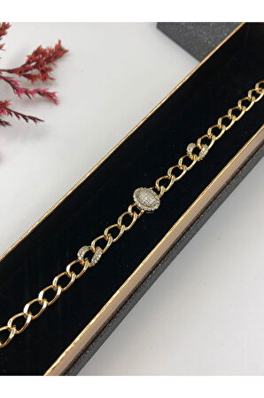 Şıklığın Tamamlayıcısı! Xuping Altın Renk Kadın Bileklik 14 K Gold Renk 17+2 Cm kutulu Renk Atmaz