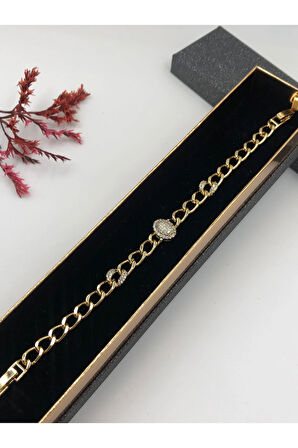 Şıklığın Tamamlayıcısı! Xuping Altın Renk Kadın Bileklik 14 K Gold Renk 17+2 Cm kutulu Renk Atmaz