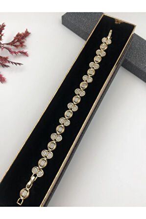 Şıklığın Tamamlayıcısı! Xuping Altın Renk Kadın Bileklik 14 K Gold Renk 18 Cm kutulu Renk Atmaz