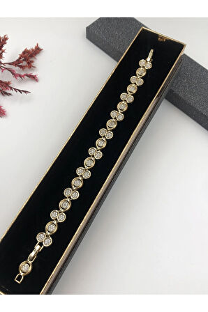 Şıklığın Tamamlayıcısı! Xuping Altın Renk Kadın Bileklik 14 K Gold Renk 18 Cm kutulu Renk Atmaz