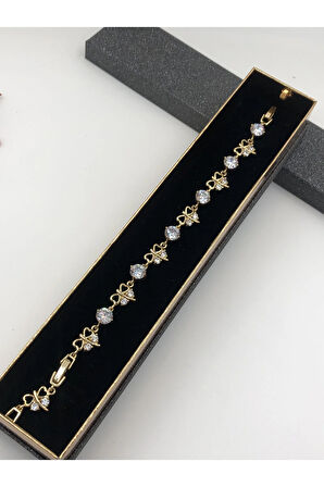 Şıklığın Tamamlayıcısı! Xuping Altın Renk Kadın Bileklik 14 K Gold Renk 17+2 Cm kutulu Renk Atmaz