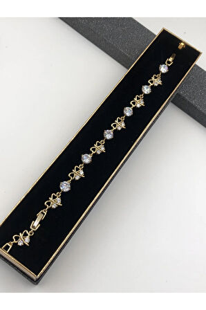 Şıklığın Tamamlayıcısı! Xuping Altın Renk Kadın Bileklik 14 K Gold Renk 17+2 Cm kutulu Renk Atmaz