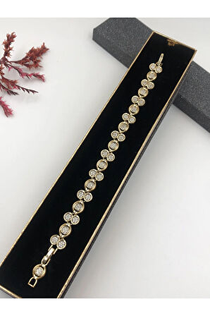 Şıklığın Tamamlayıcısı! Xuping Altın Renk Kadın Bileklik 14 K Gold Renk 18 Cm kutulu Renk Atmaz