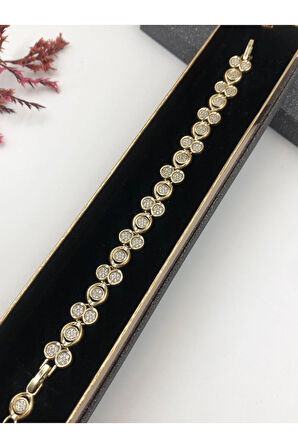 Şıklığın Tamamlayıcısı! Xuping Altın Renk Kadın Bileklik 14 K Gold Renk 18 Cm kutulu Renk Atmaz