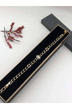 Şıklığın Tamamlayıcısı! Xuping Altın Renk Kadın Bileklik 14 K Gold Renk 17+2 Cm kutulu Renk Atmaz