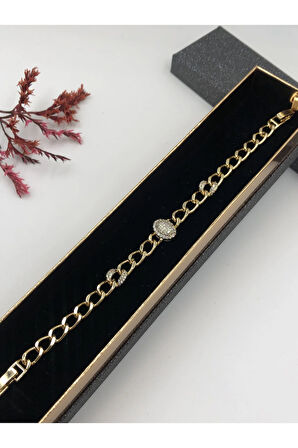 Şıklığın Tamamlayıcısı! Xuping Altın Renk Kadın Bileklik 14 K Gold Renk 17+2 Cm kutulu Renk Atmaz