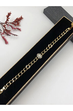 Şıklığın Tamamlayıcısı! Xuping Altın Renk Kadın Bileklik 14 K Gold Renk 17+2 Cm kutulu Renk Atmaz