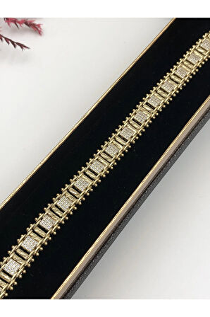 Şıklığın Tamamlayıcısı! Xuping Altın Renk Kadın Bileklik 14 K Gold Renk 18 Cm kutulu Renk Atmaz