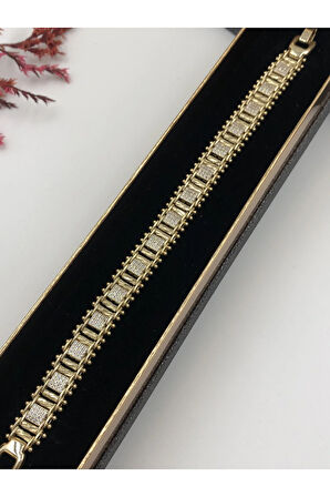 Şıklığın Tamamlayıcısı! Xuping Altın Renk Kadın Bileklik 14 K Gold Renk 18 Cm kutulu Renk Atmaz