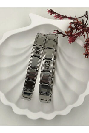 Batman Ve Hello Kitty Italyan Charm Çelik Çift Bilekliği KUTULU HEDİYE NOTU YAZILIR 2 ADET