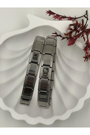 Batman Ve Hello Kitty Italyan Charm Çelik Çift Bilekliği KUTULU HEDİYE NOTU YAZILIR 2 ADET