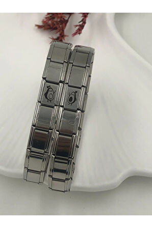 KALPLİ AVAKADO İTALYAN CHARM ANI ÇELİK ÇİFT BİLEKLİĞİ 2 ADET) KUTULU NOT YAZILABİLİR FMACCESORİES