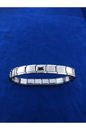 İTALYAN ÇELİK KEDİ CHARMLI BİLEKLİK SİYAH LAZER BASKIDIR FMACCESORİES