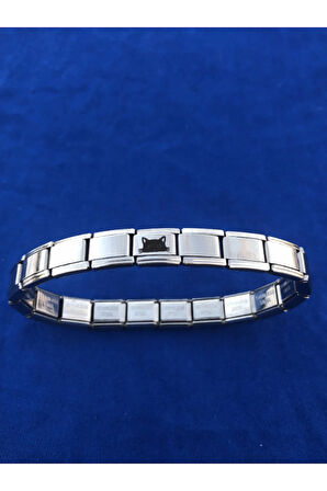 İTALYAN ÇELİK KEDİ CHARMLI BİLEKLİK SİYAH LAZER BASKIDIR FMACCESORİES