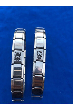 Çelik İtalyan Bileklik hellokitty batman 2 li sevgili çift kombin