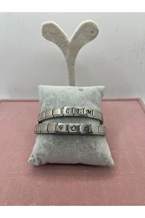 İsimli Çift Bilekliği İtalyan Charm Sevgili Bilekliği (nomination)