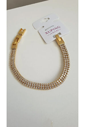 SU YOLU XUPİNG MARKA 3 LÜ ÇELİK BİLEKLİK VİP KARARMAZ SERİFATURALI 1 YIL GARANTİLİ 17 + 2 CM 2 PARÇA