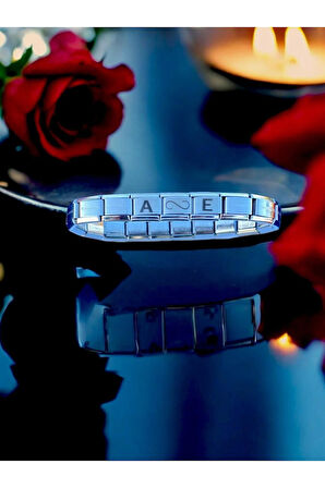 Kişiye Özel İtalyan Tarzı Bileklik,İsimli Çelik Bileklik,Hediye Bileklik,Paslanmaz Çelik