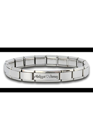 Kişiye Özel İtalyan Tarzı Bileklik,İsimli Çelik Bileklik,Hediye Bileklik,Paslanmaz Çelik