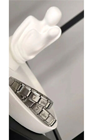 Kişiye özel kelebek detaylı çift bileklik