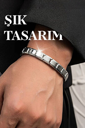 İtalyan Charm Suya Dayanıklı Çelik Esneyen Paslanmaz Şık Hediyelik  Kararmaz Bileklik