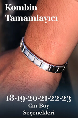 İtalyan Charm Suya Dayanıklı Çelik Esneyen Paslanmaz Şık Hediyelik  Kararmaz Bileklik