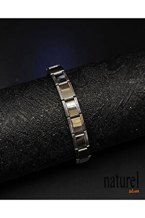 Çelik Bileklik Italyan Charm Bileklik Unisex Paslanmaz Faturalı Fmaccesories 1 Yıl Renk Garantili