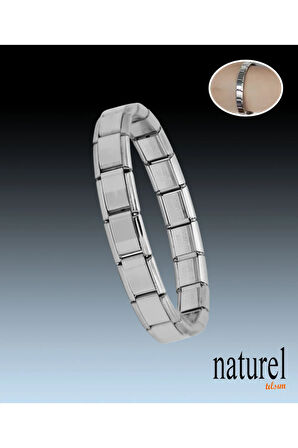 Çelik Bileklik Italyan Charm Bileklik Unisex Paslanmaz Faturalı Fmaccesories 1 Yıl Renk Garantili