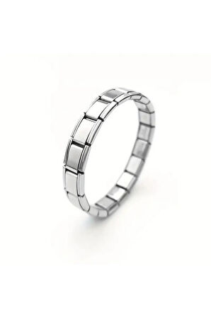 Çelik Kişiye Özel İsim Yazılı Charm Bileklik