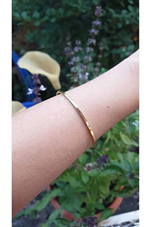 Paslanmaz Çelik tekli Ajda Bilezik Ince (kararmama Garantili) 1 adet 6 cm 14-19 cm bileklere uyumlu