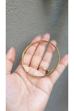 Paslanmaz Çelik tekli Ajda Bilezik Ince (kararmama Garantili) 1 adet 6 cm 14-19 cm bileklere uyumlu