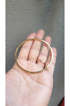 Paslanmaz Çelik tekli Ajda Bilezik Ince (kararmama Garantili) 1 adet 6 cm 14-19 cm bileklere uyumlu