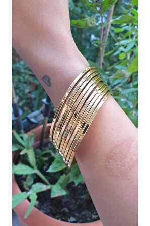 Paslanmaz Çelik tekli Ajda Bilezik Ince (kararmama Garantili) 1 adet 6 cm 14-19 cm bileklere uyumlu