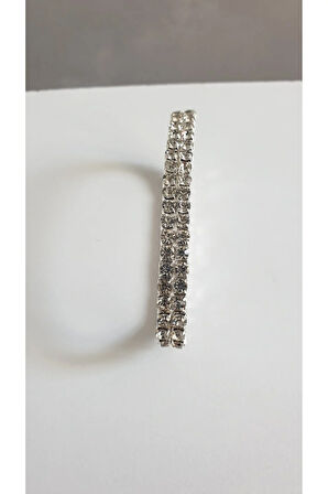 SU YOLU BİLEKLİK Dört Sıra VE İKİ SIRA Silver Su Yolu Esnek Bileklik ÇELİK KAPLAMA FMACCESORİES