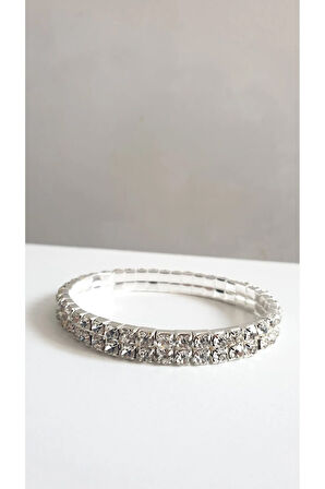 SU YOLU BİLEKLİK Dört Sıra VE İKİ SIRA Silver Su Yolu Esnek Bileklik ÇELİK KAPLAMA FMACCESORİES