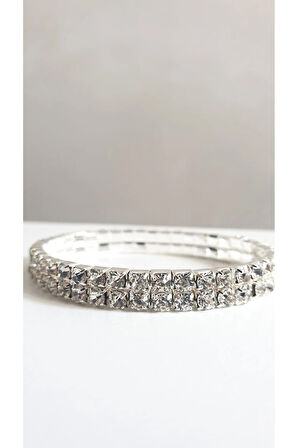 SU YOLU BİLEKLİK Dört Sıra VE İKİ SIRA Silver Su Yolu Esnek Bileklik ÇELİK KAPLAMA FMACCESORİES