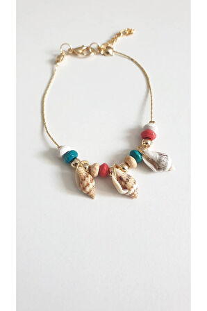 DENİZ YILDIZI BİLEKLİK KADIN ÇELİK KAPLAMA ÇOK ZARİF BONCUK ŞANS VE AŞK BİLEKLİK 18 CM FMACCESORİES