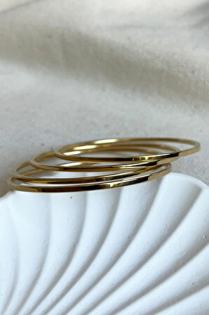 Caprea Çelik 18 cm 1 Adet Ajda Bilezik Kibrit Çöpü Kadın Bilezik Kararmaz Kadın Bileklik