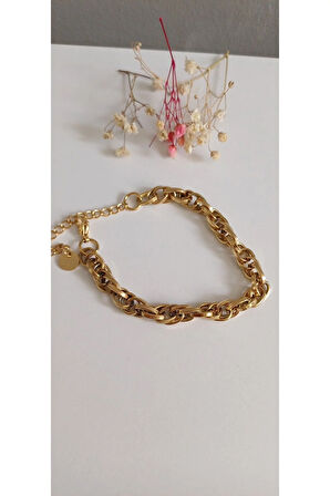 ÇELİK BİLEKLİK SARMAL ZİNCİR  316L KARARMAZ RENK ATMAZ 16 CM ANTİ ALERJİK